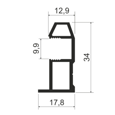 Профиль вертикальный MS161 Белый матовый (P11)